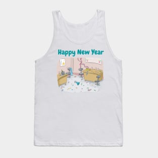 Happy New Year Party - Funny Messy Party Tank Top